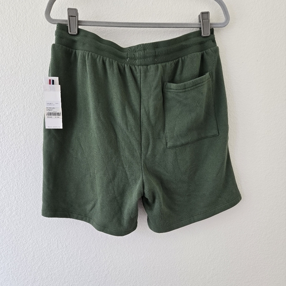 NWT SOL ANGELES Shorts Olive Pull On Sweat Waves Logo Drawstring size Large - Picture 9 of 16